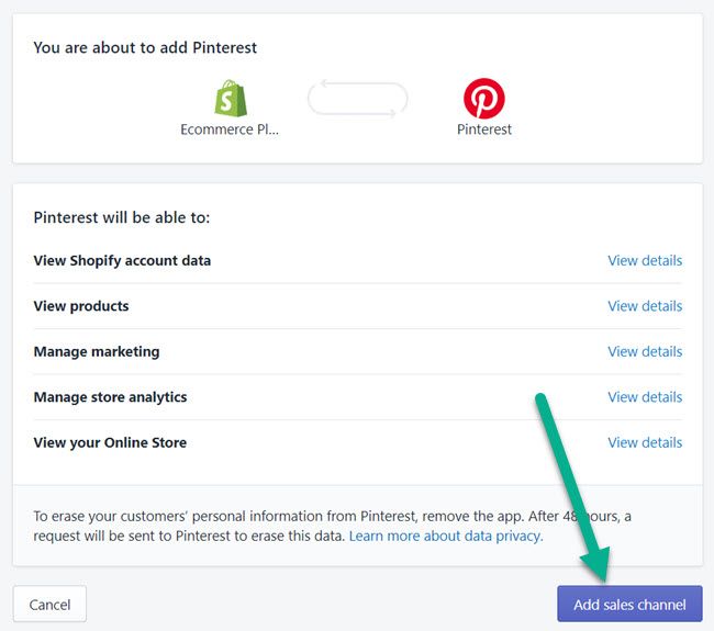 select Add Sales Channel to move forward - DSers