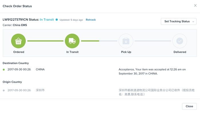 Order Tracking - DSers