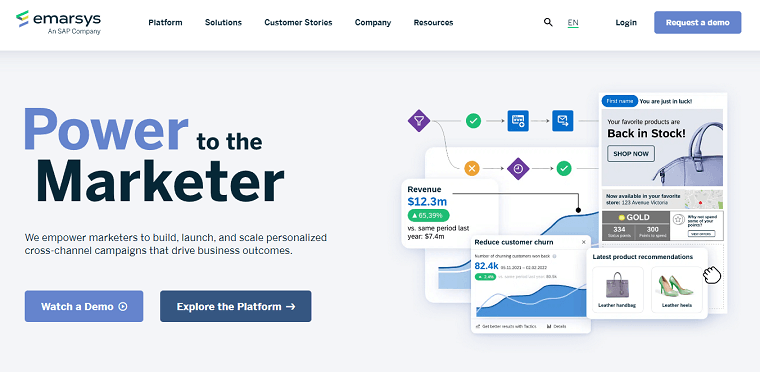 Emarsys Homepage - DSers