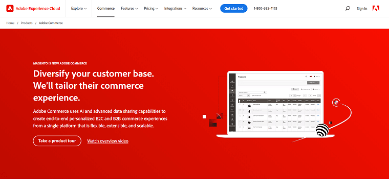 4. Adobe Commerce Homepage - DSers