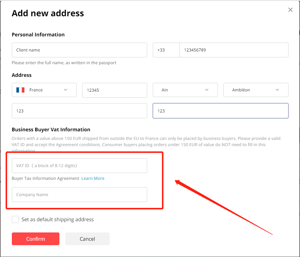 AliExpress checkout VAT taxes France - DSers