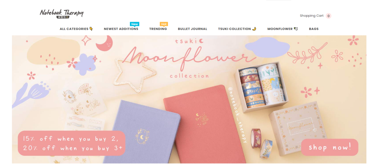 Notebook Therapy homepage